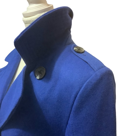 AMERICAN EAGLE BLUE WOOL BLEND DOUBLE BREASTED PEA COAT/ NWT/ Size M - Picture 5 of 15